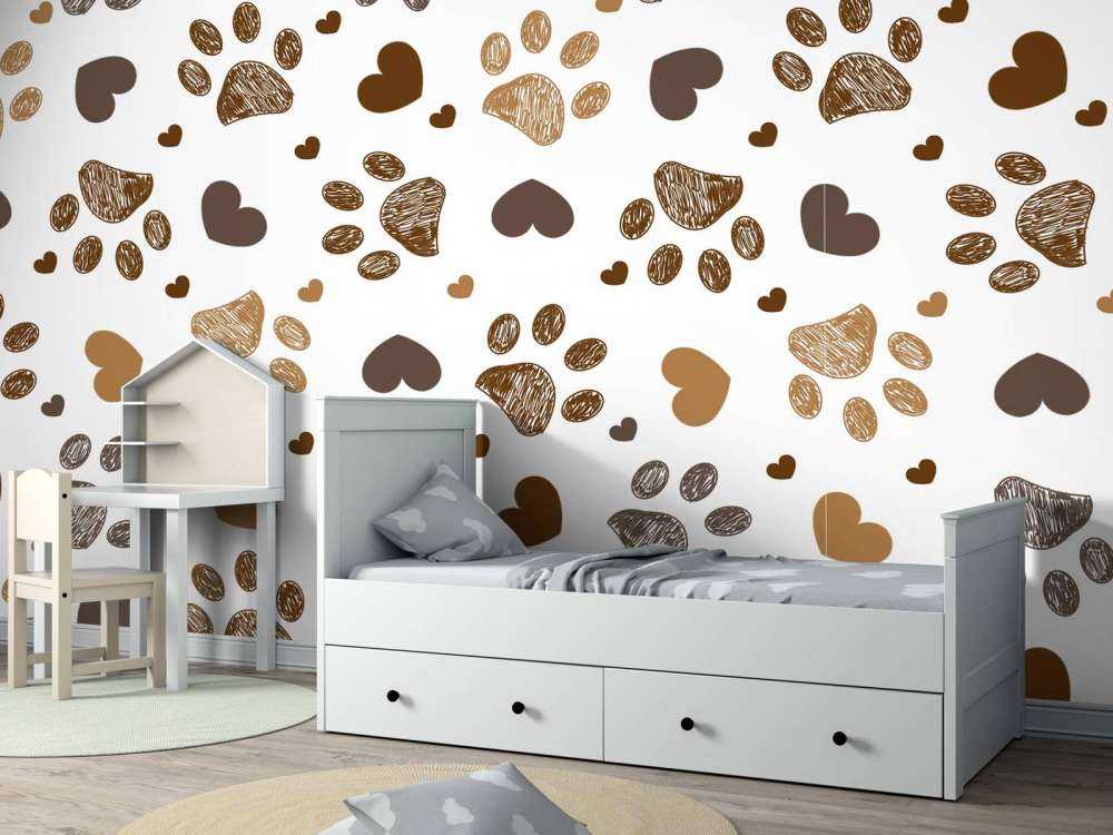 Pieds de chiens bruns