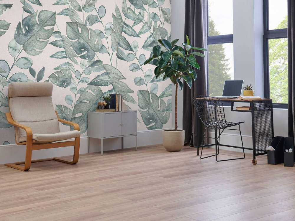 Motif de feuille tropicale en aquarelle