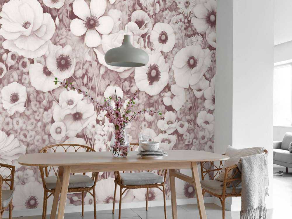 Poppy Tale Monochrome Bordeaux