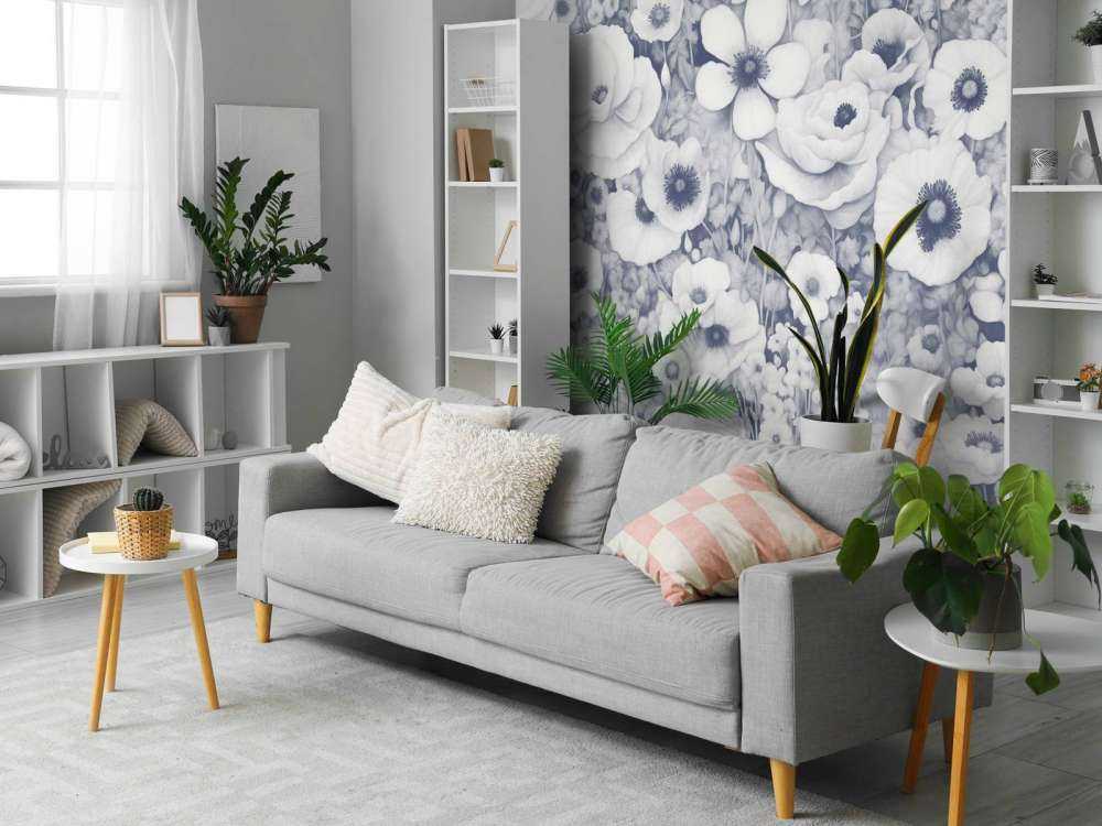 Poppy Tale Monochrome Bleu