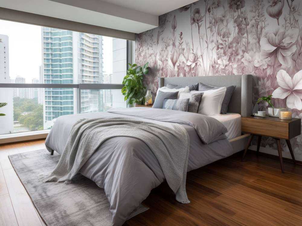 Fleurs de mon âme sans couture - rose