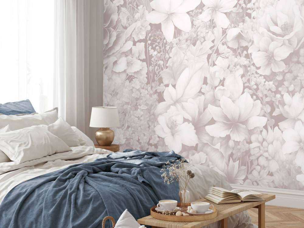 Festival des fleurs sans couture - vert doux