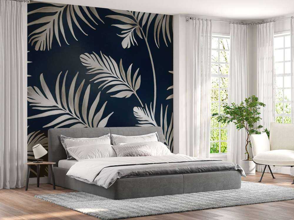 Feuilles dorées sur un vert olive foncé