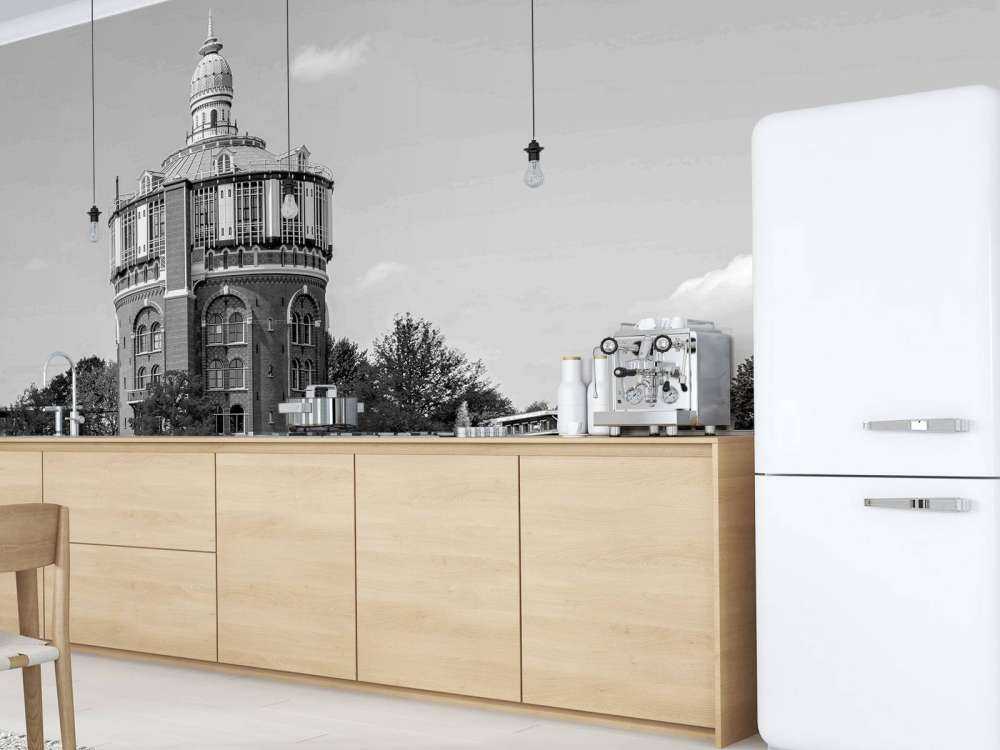 Panorama de la Tour d'Eau Noir et Blanc