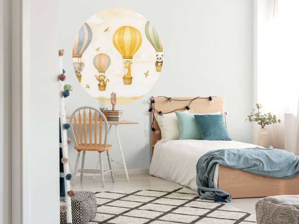 Voyage des animaux en montgolfière