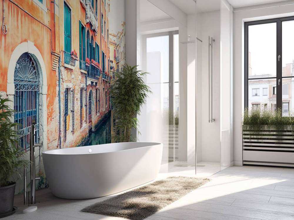 Des façades chaleureuses le long du canal vénitien.