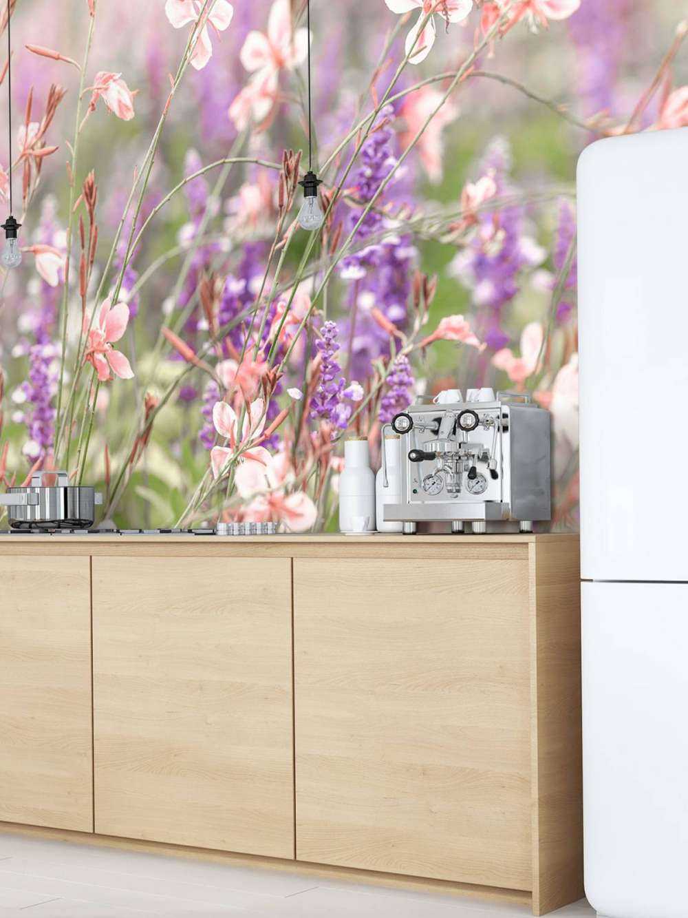 Fleurs sauvages aux teintes pastel douces