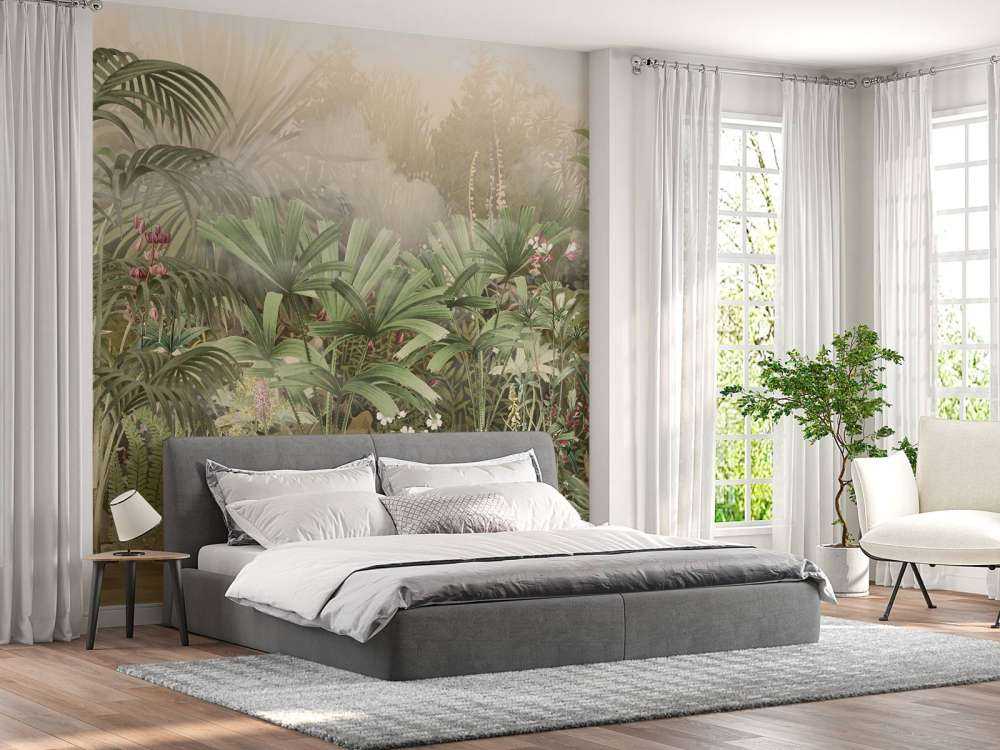 Matin dans le Jardin Tropical Vert