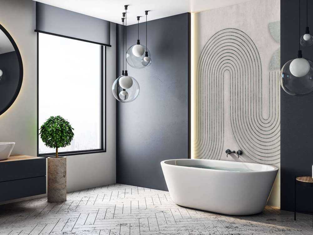 Équilibre dynamique art moderne gris