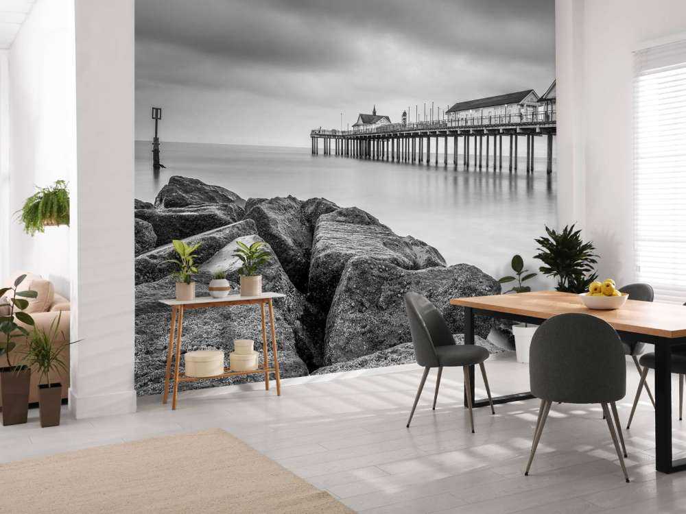 Jetée sur la plage de Southwold