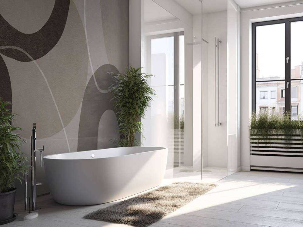 Formes et contours du milieu du siècle gris brun
