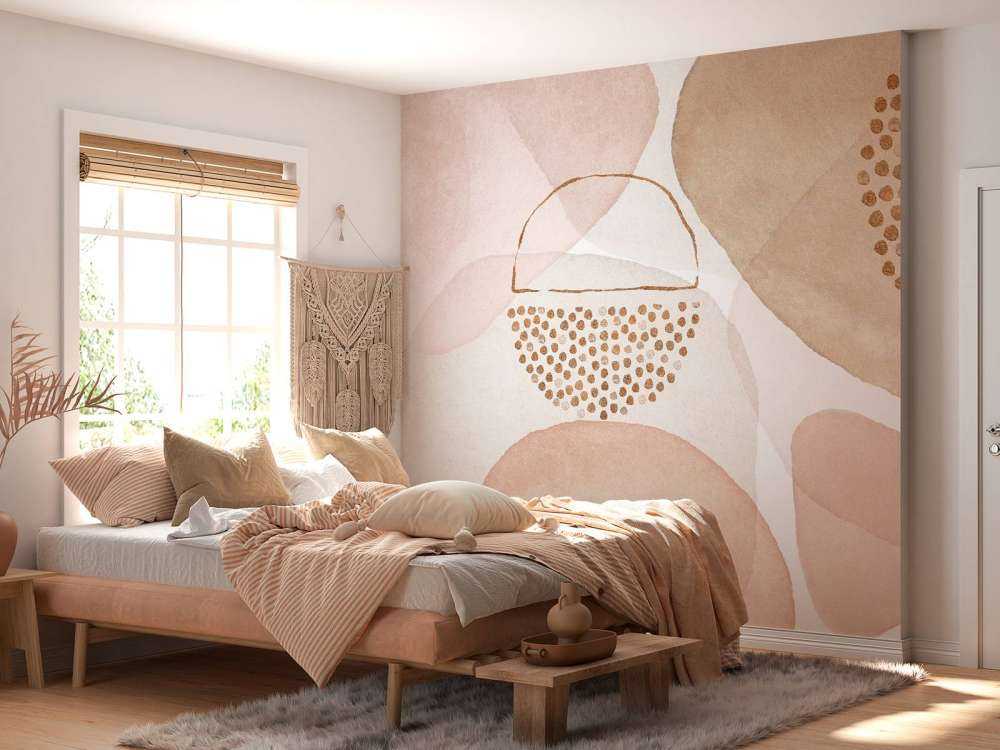 Style boho du milieu du siècle couleur pêche blush