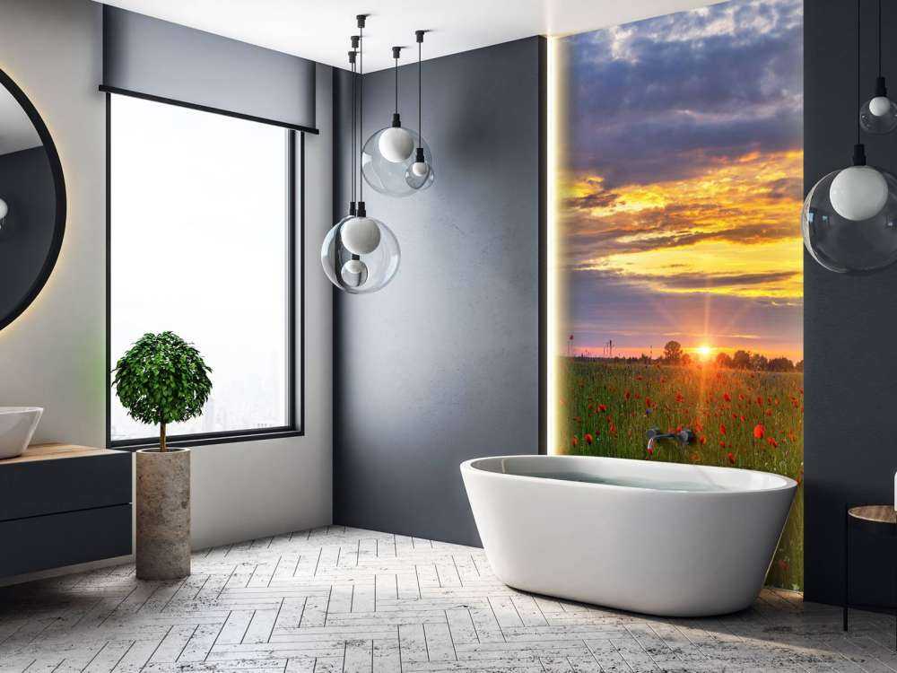 Paysage de coquelicots