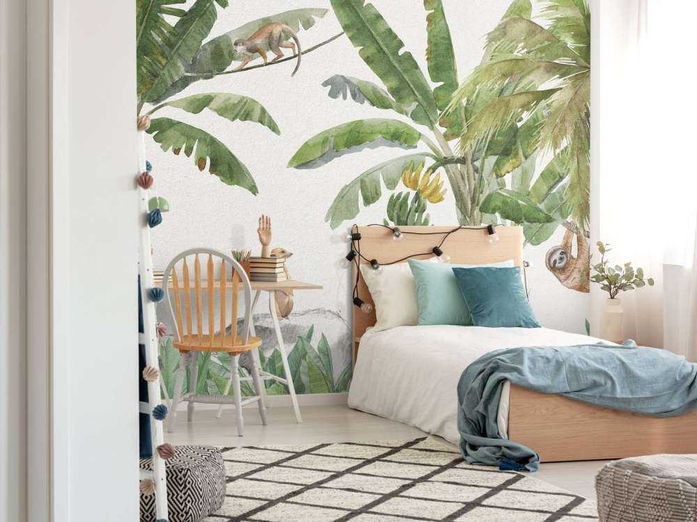 Jungle avec des animaux colorés