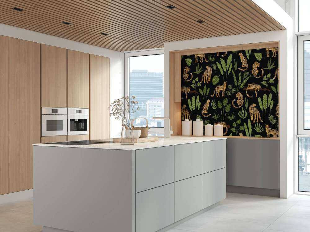 Motif léopard sur fond noir