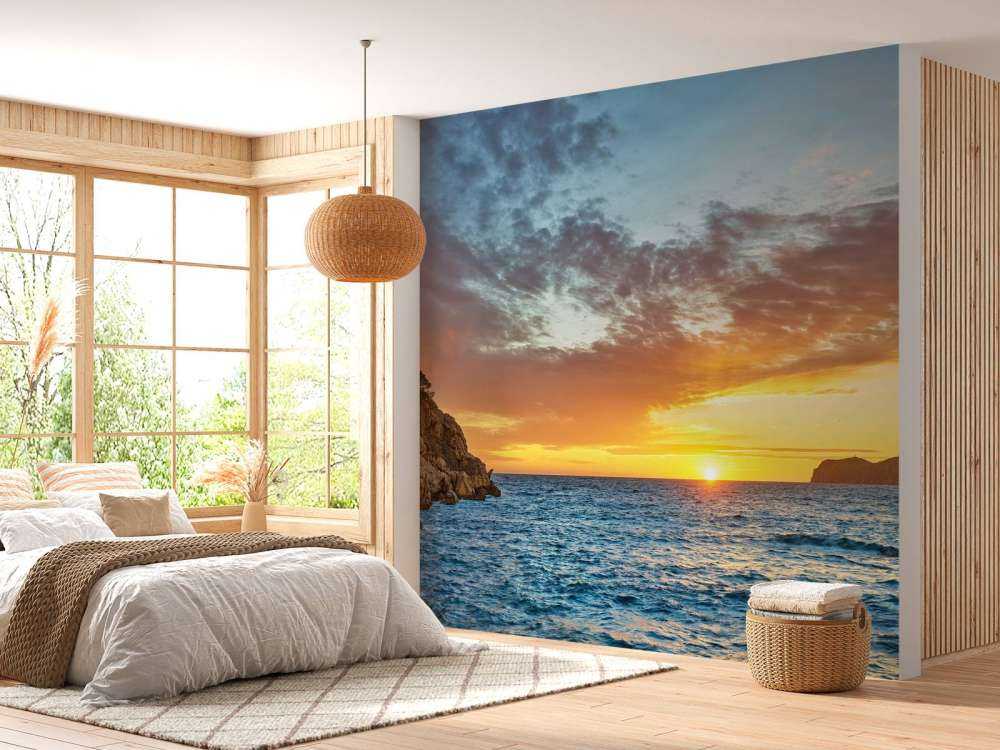 Coucher de soleil sur une île