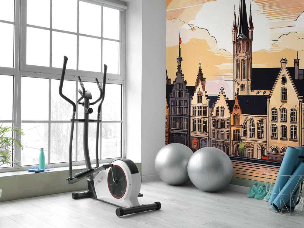 Illustration vintage de Gand