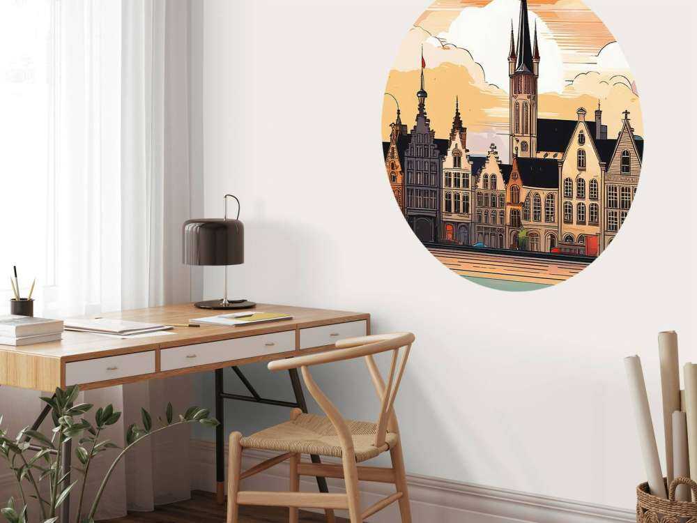 Illustration vintage de Gand