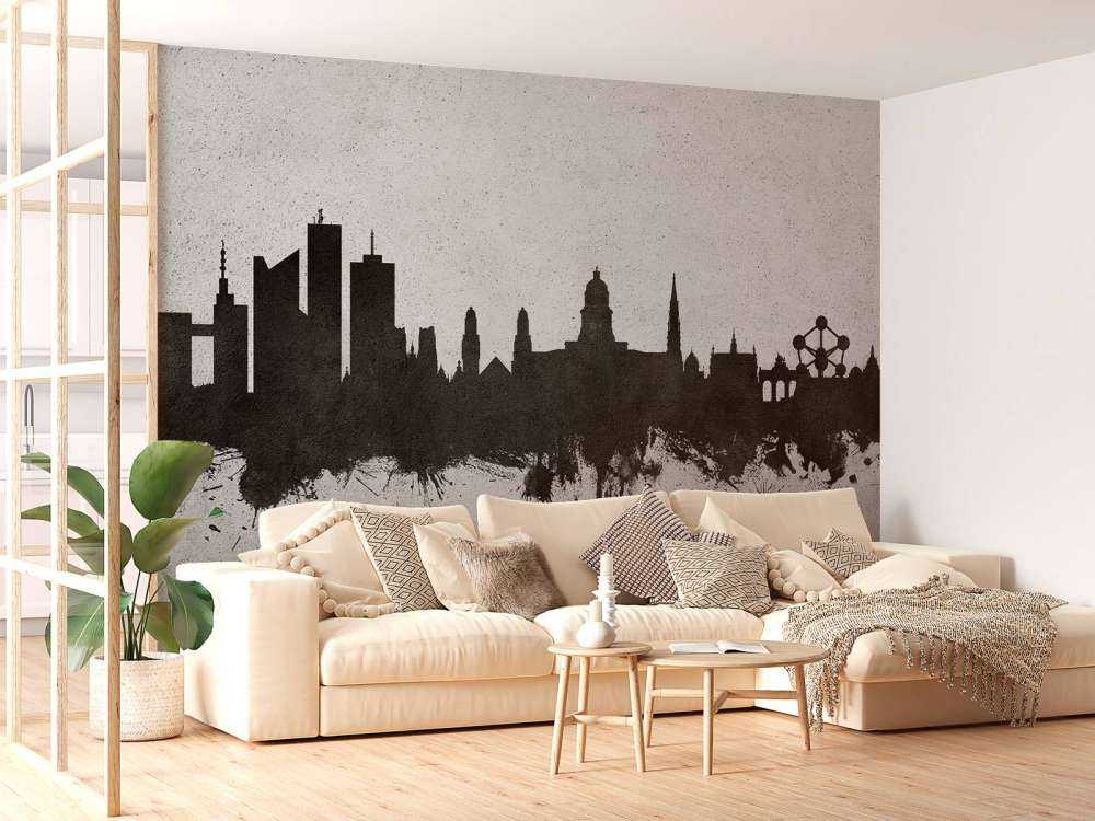 Aquarelle skyline, Bruxelles