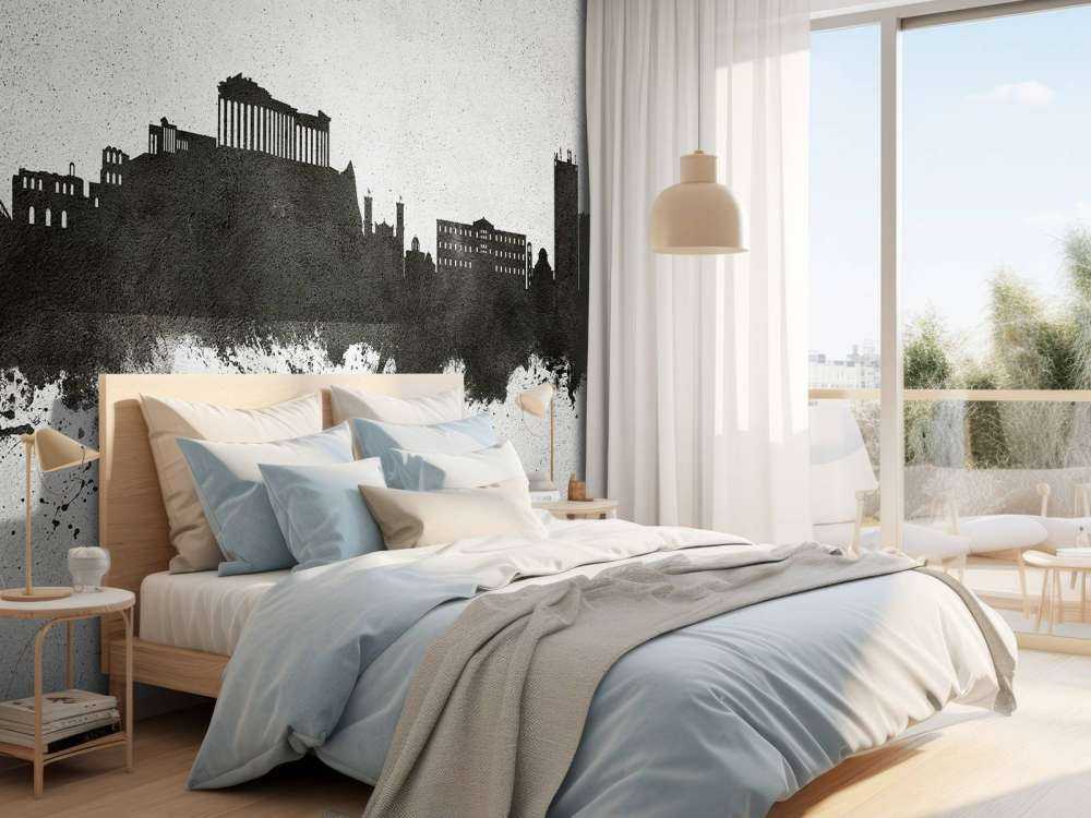 Aquarelle skyline, Athènes