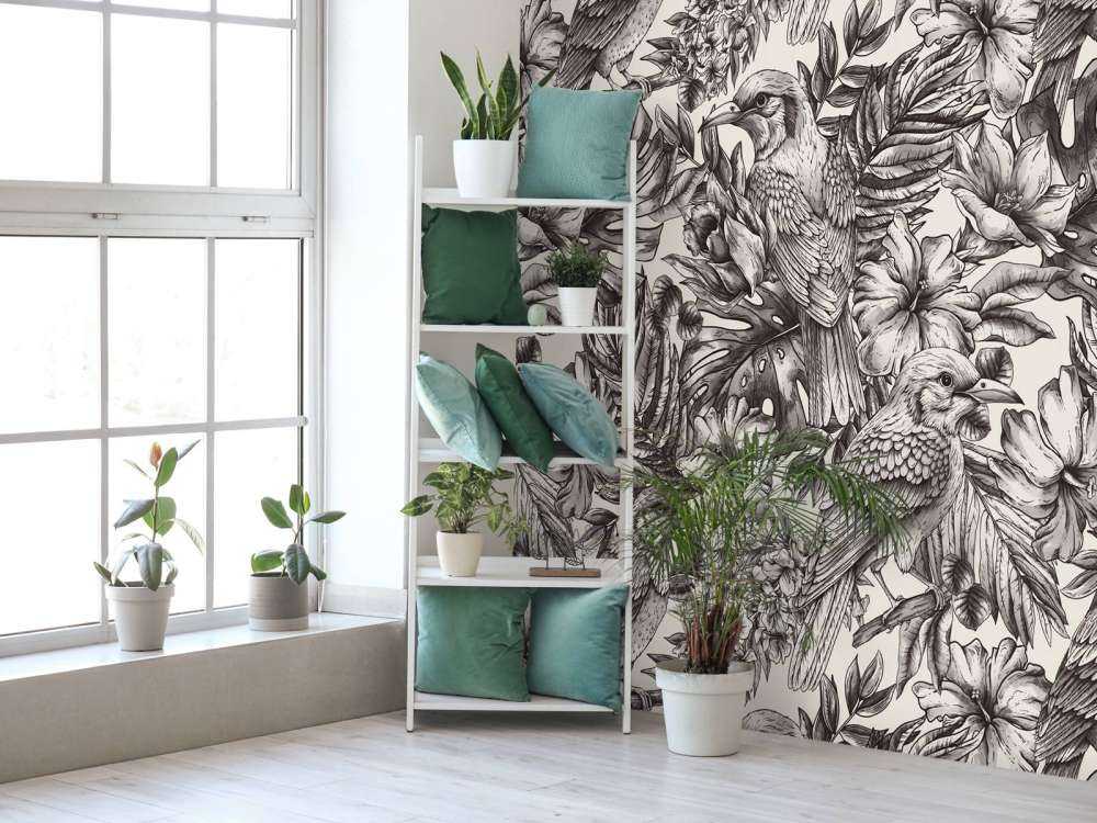 Symphonie d'oiseaux floraux