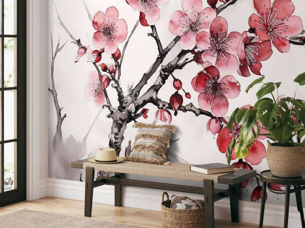 Encre Branches de Fleurs de Cerisier #6