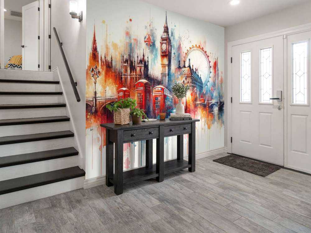 Aquarelle de la ligne d'horizon de Londres