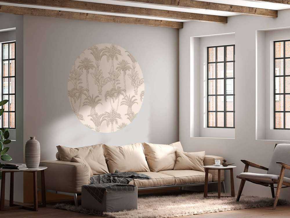 Jungle art linéaire beige