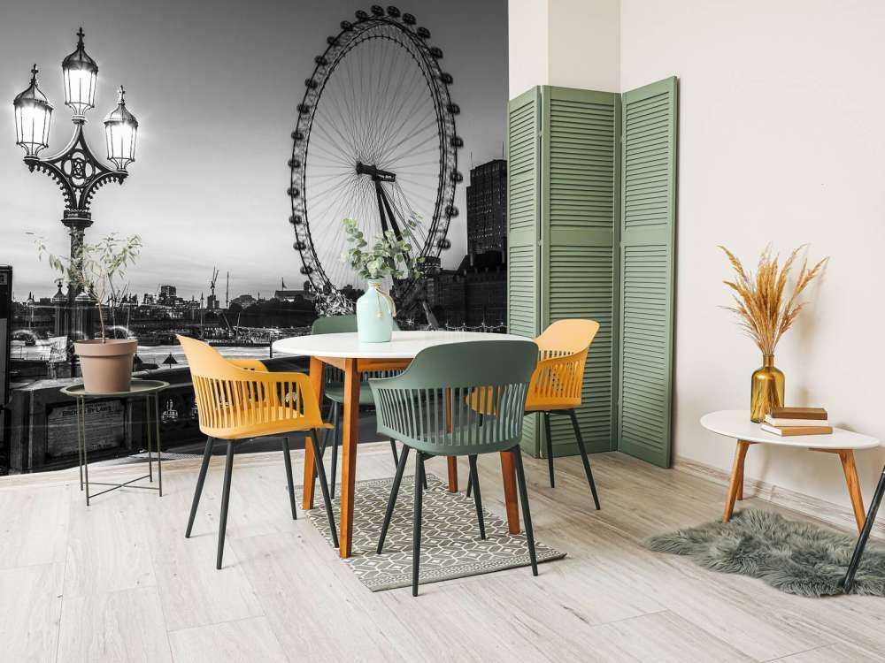 Grande roue en noir et blanc