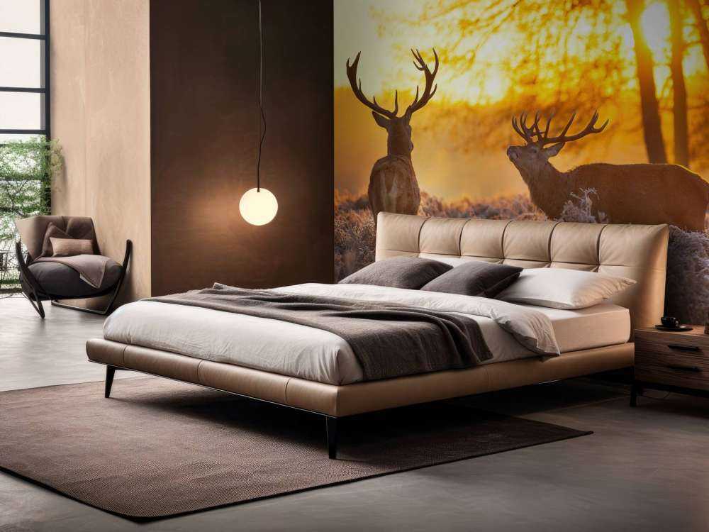 Cerfs au coucher du soleil