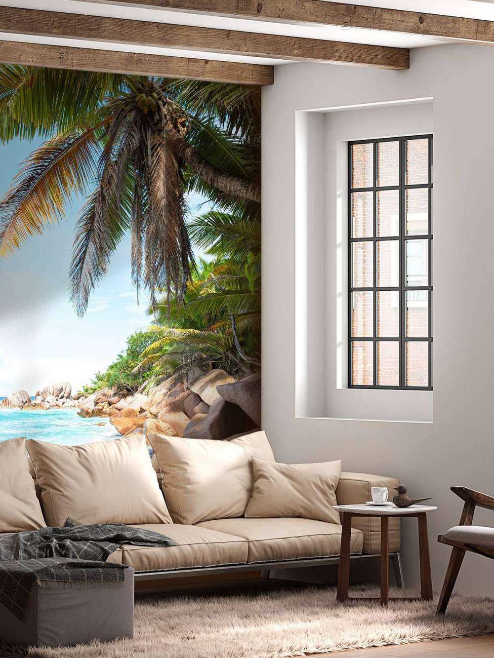 Belle plage de sable tropical