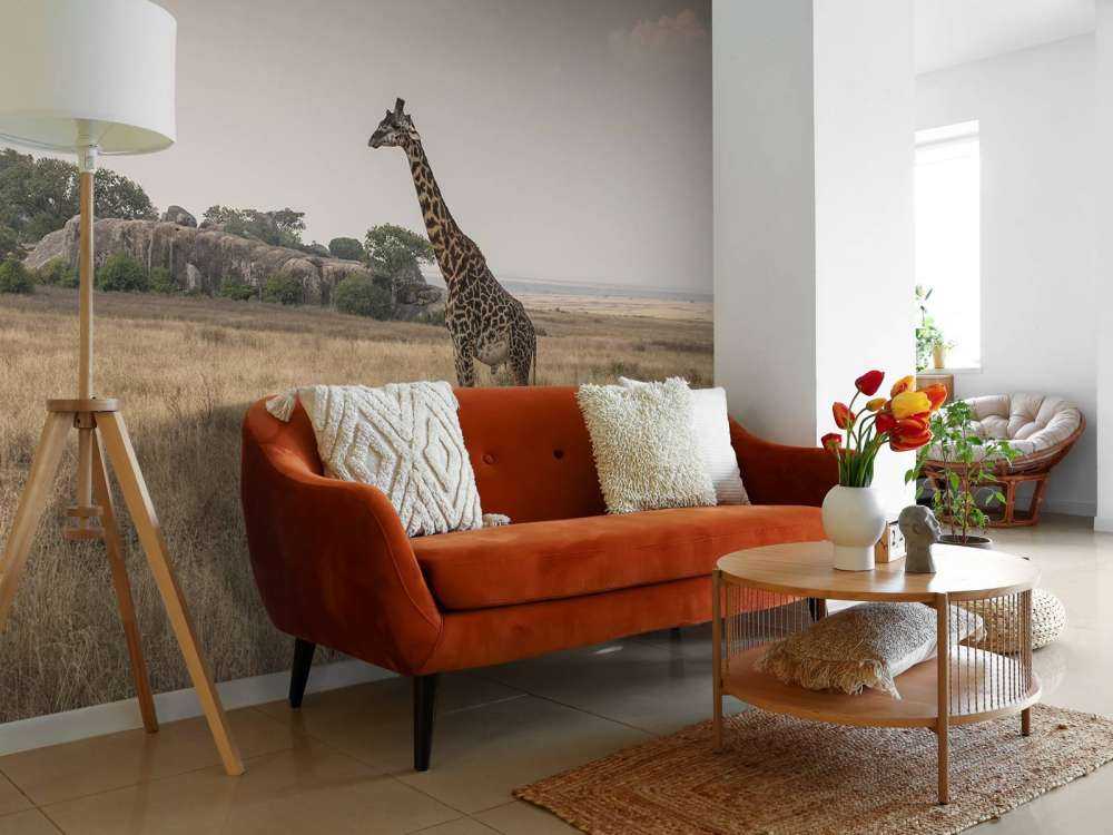 Girafe dans la savane