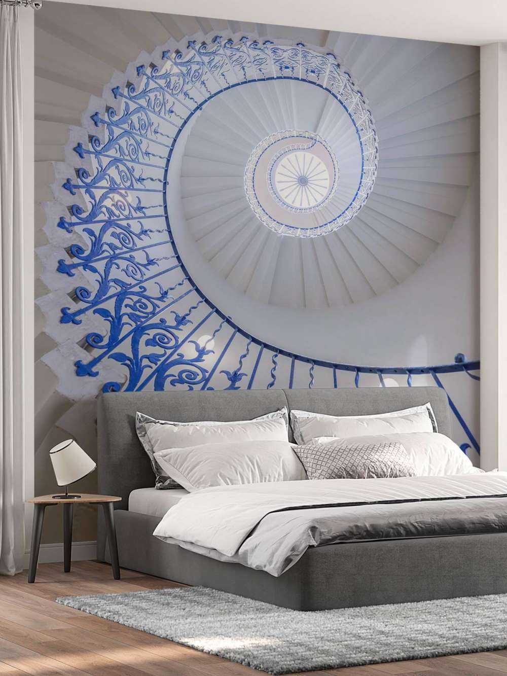 Structure en spirale futuriste avec lumière centrale