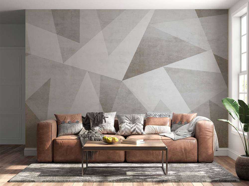 Jeu de lumière géométrique aspect béton