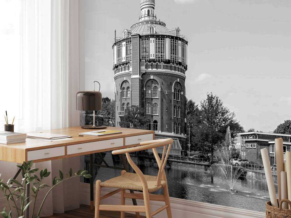 Panorama de la Tour d'Eau Noir et Blanc