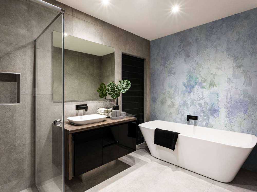 Jardin aquarelle violet