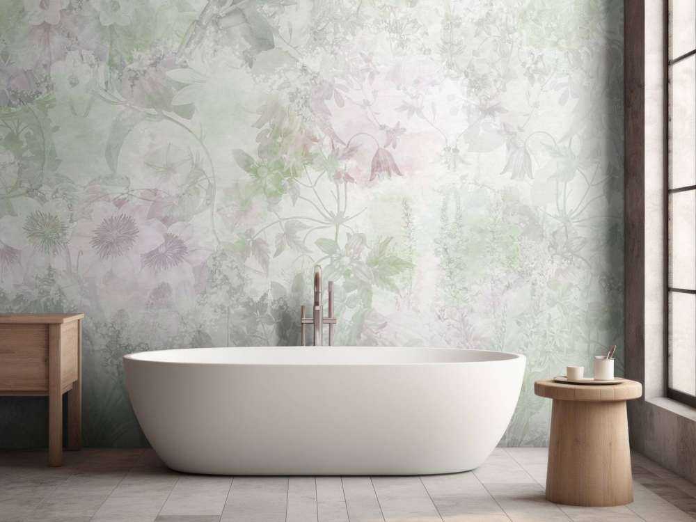 Jardin aquarelle vert