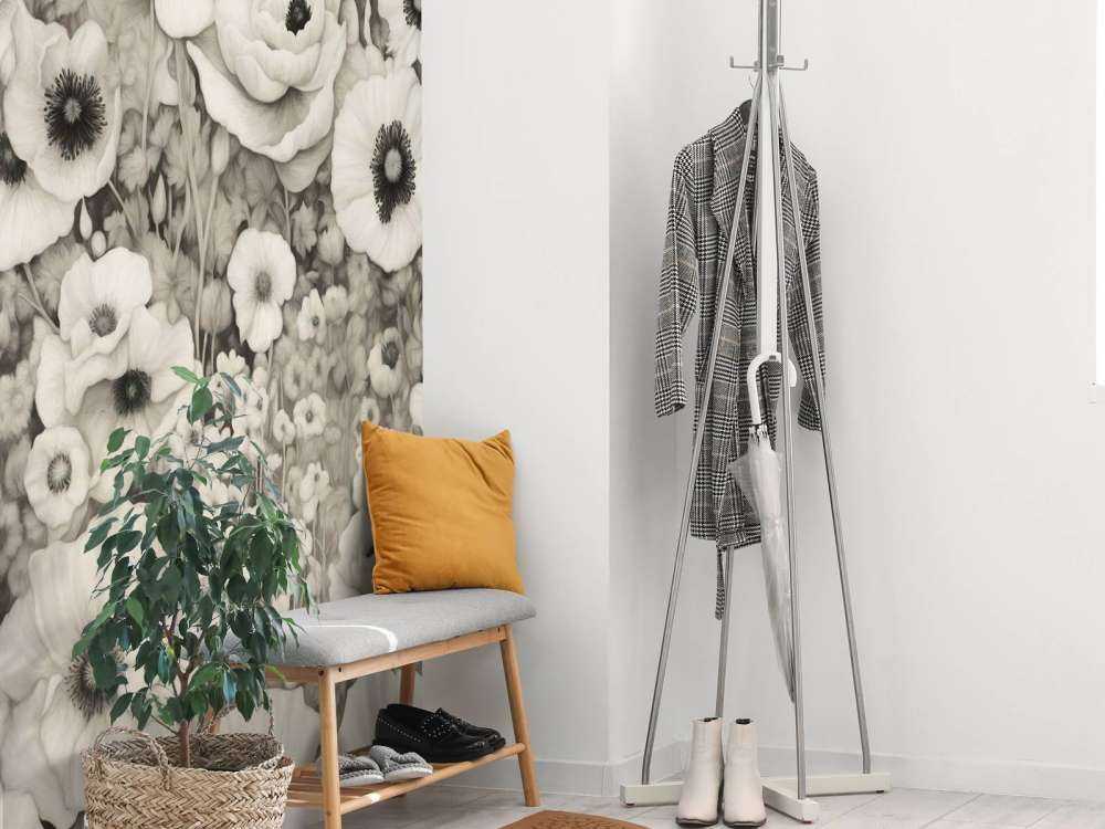 Conte de pavot monochrome vert foncé