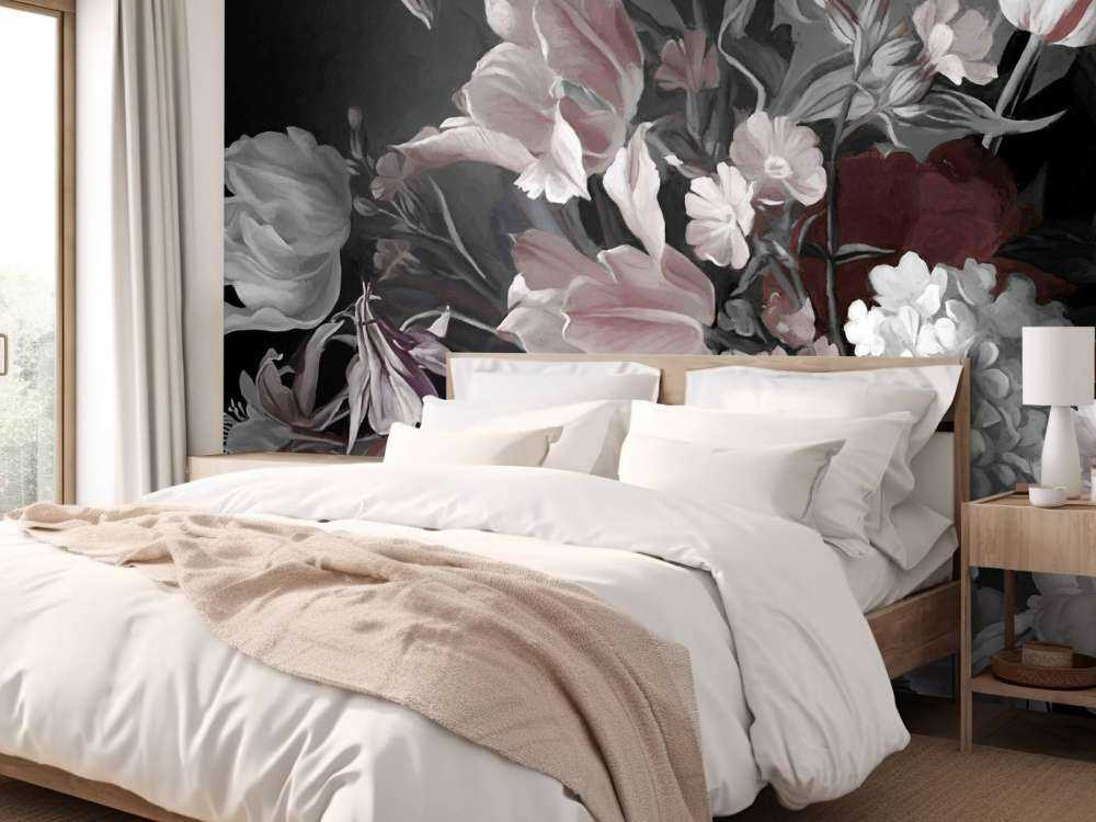 Bouquet avec des tulipes rouges