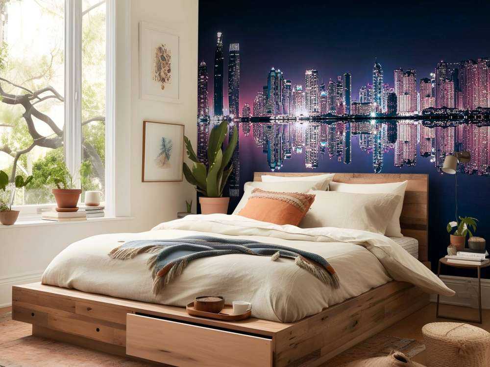 Lueur nocturne au-dessus des eaux calmes