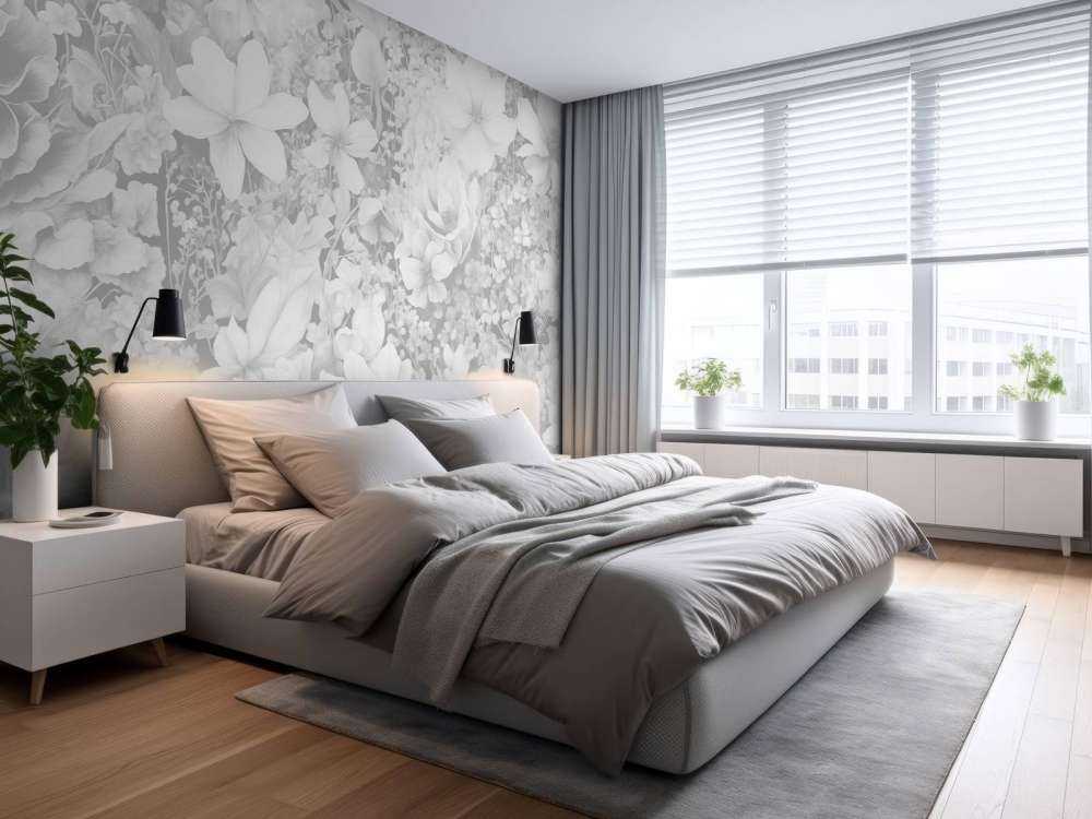 Festival de fleurs sans couture - blanc