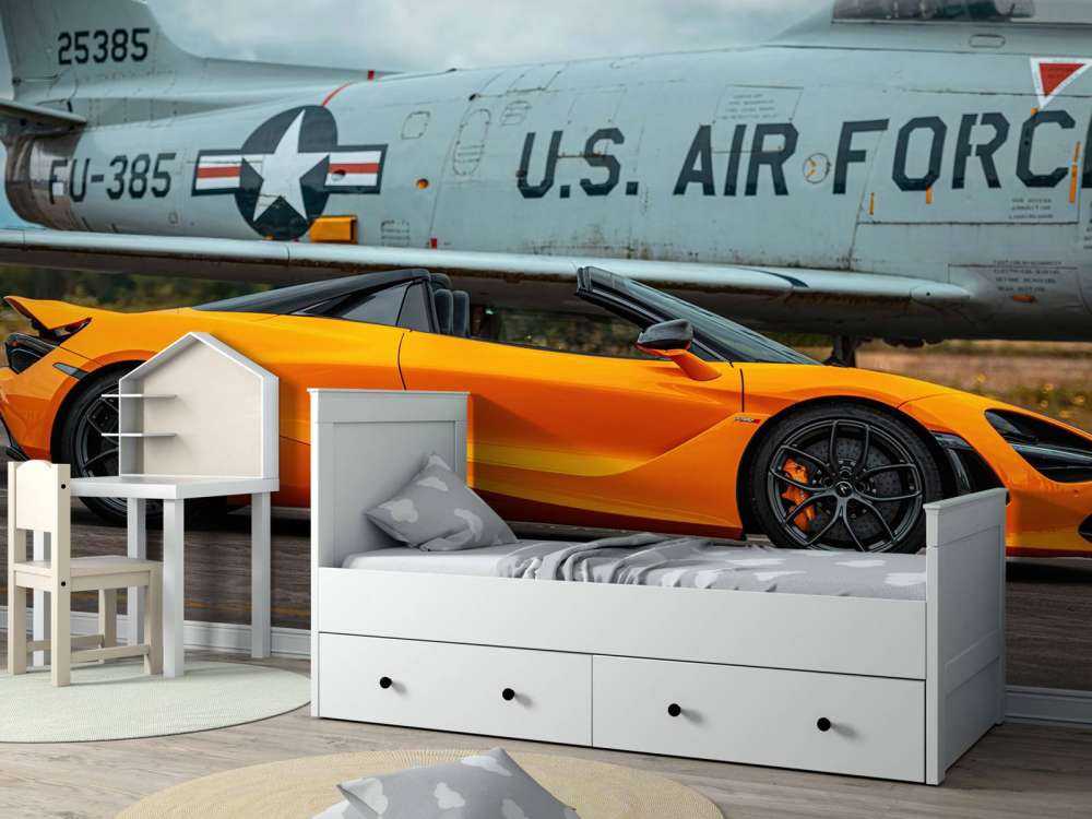 Supercar en avion de chasse