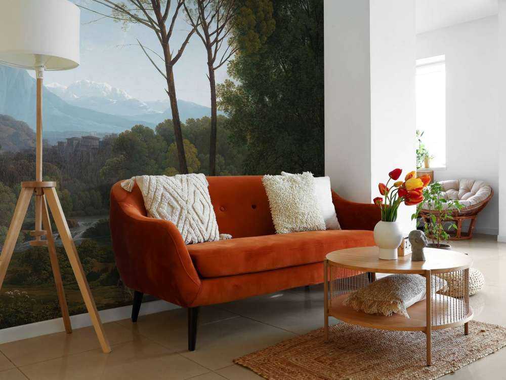 Paysage italien avec des pins