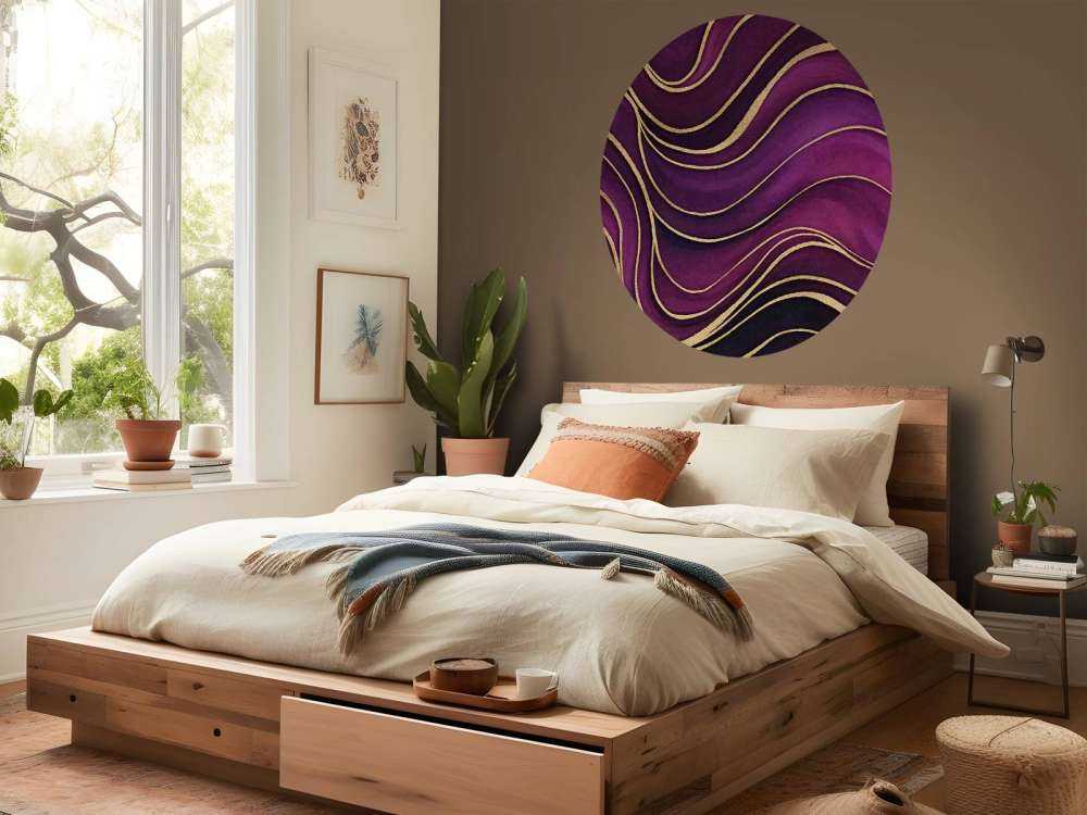Marbre de luxe fuchsia violet avec or