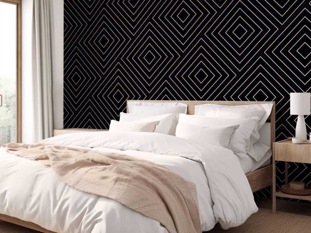 Motif en chevron, noir