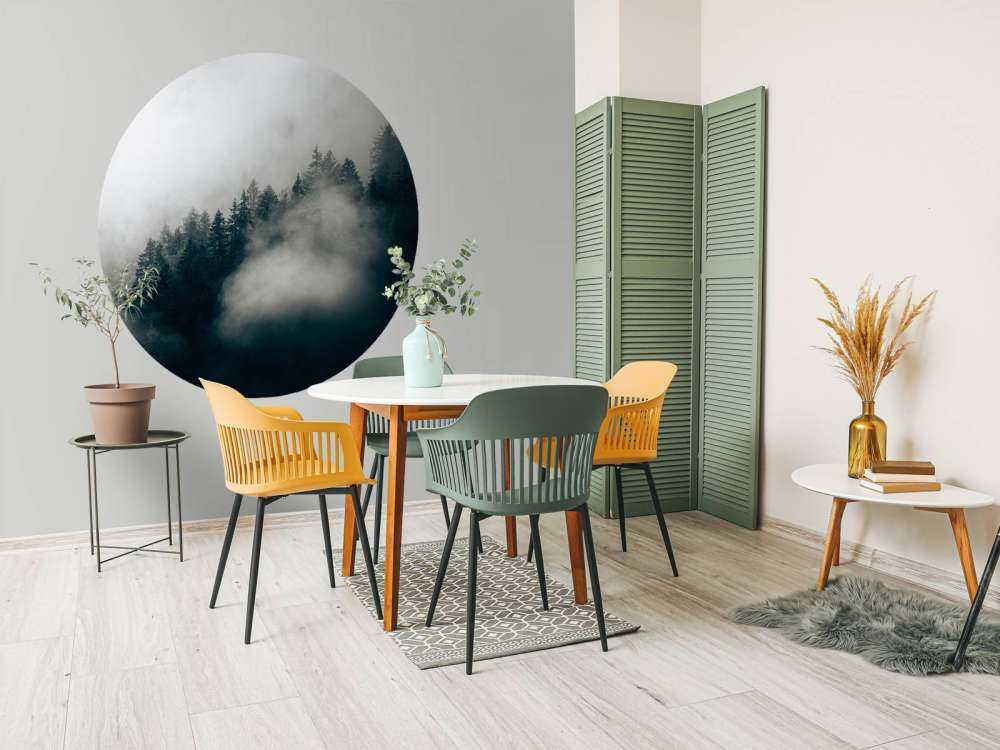 Réveil alpin brumeux