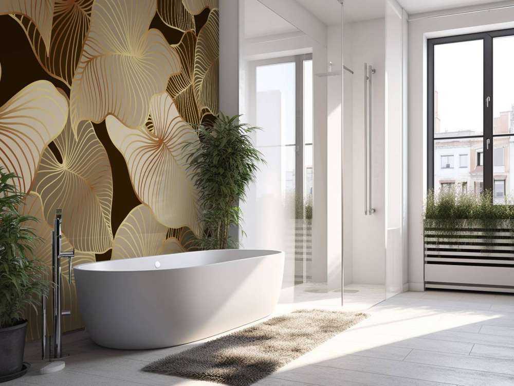 Feuilles tropicales brunes