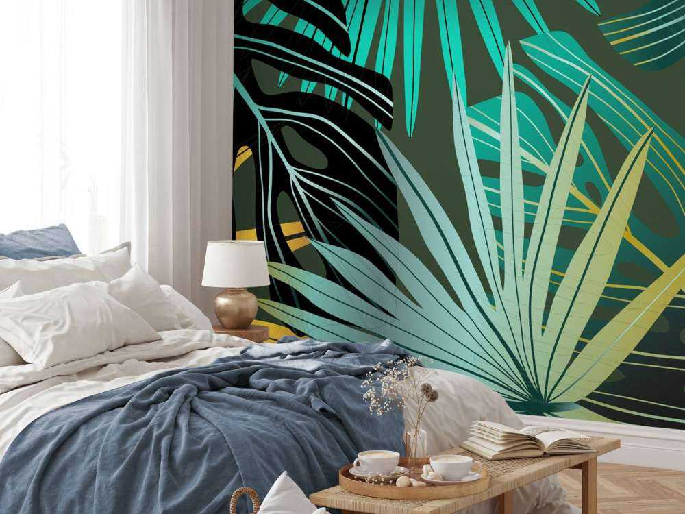 Panorama des feuilles tropicales