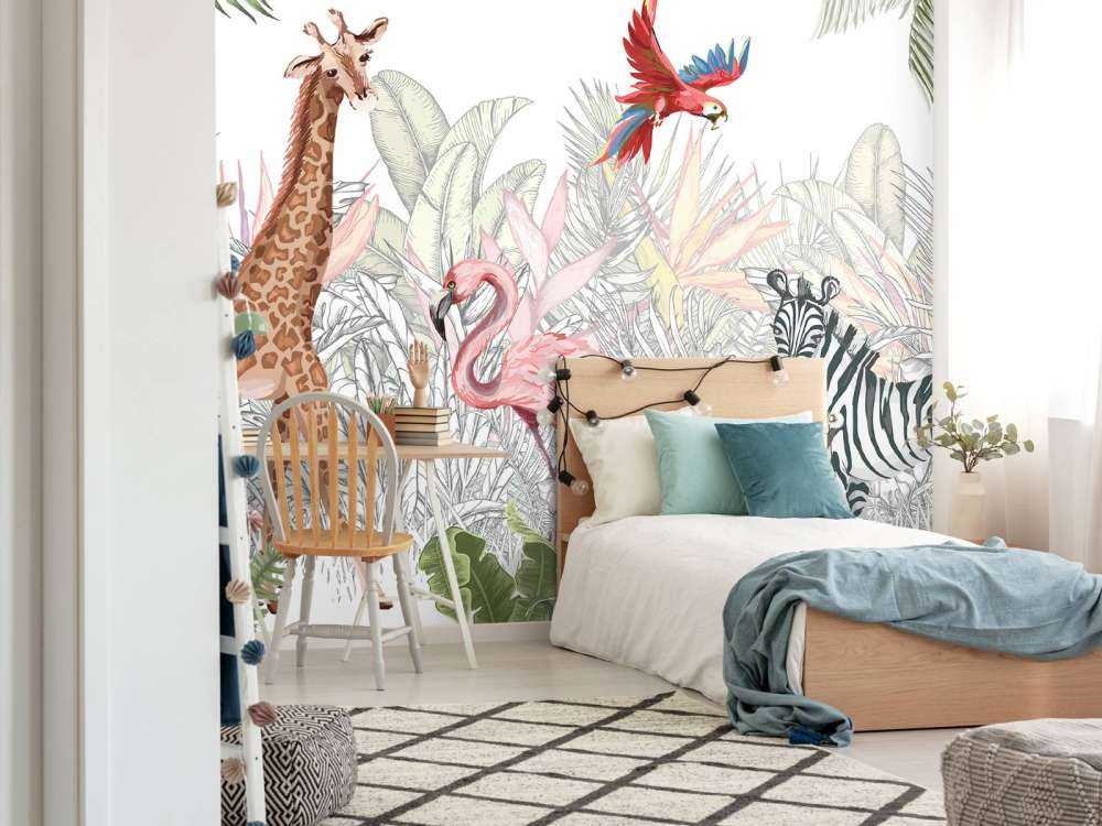 Dessin d'animaux dans la jungle