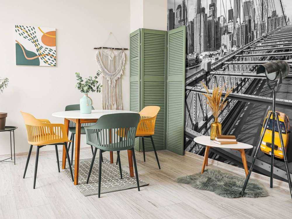 Un taxi sur le pont de Brooklyn